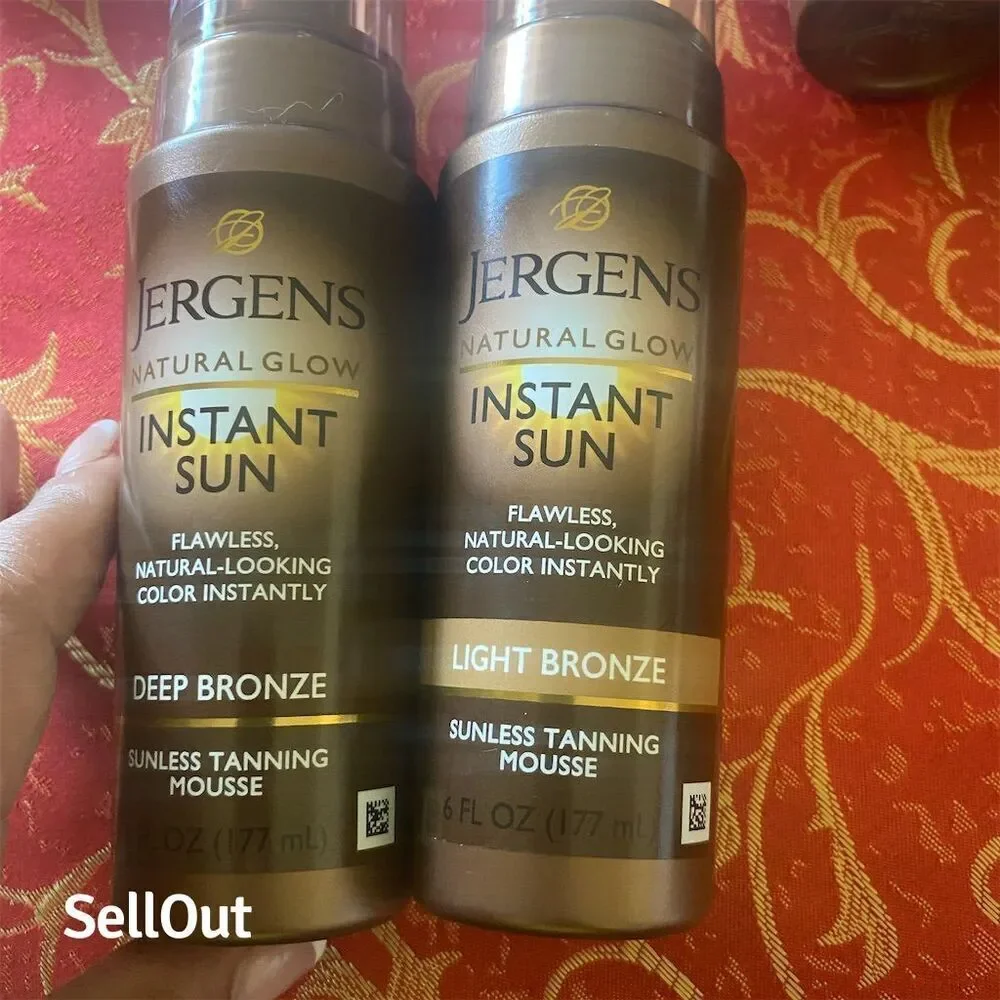 Jergens Natural Glow Instant Sun Tanning Mousse Set of 3 6oz Each